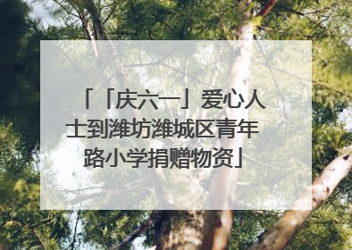 「庆六一」爱心人士到潍坊潍城区青年路小学捐赠物资