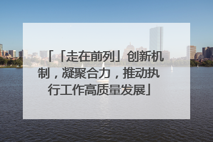 「走在前列」创新机制，凝聚合力，推动执行工作高质量发展