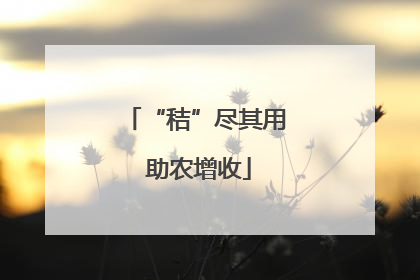 “秸”尽其用 助农增收