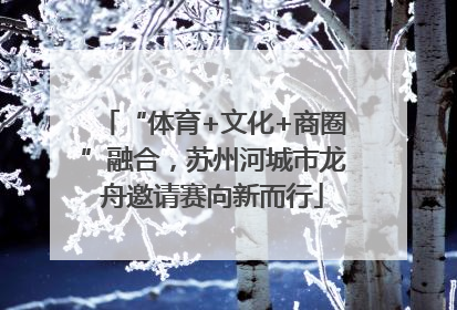 “体育+文化+商圈”融合，苏州河城市龙舟邀请赛向新而行
