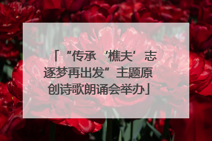 “传承‘樵夫’志逐梦再出发”主题原创诗歌朗诵会举办