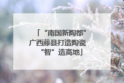 “南国新陶都”广西藤县打造陶瓷“智”造高地