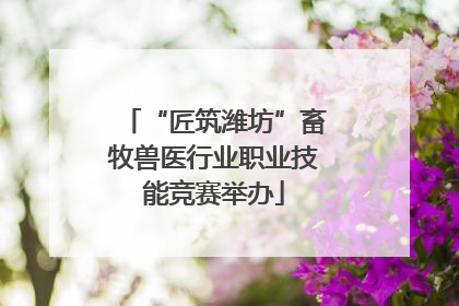 “匠筑潍坊”畜牧兽医行业职业技能竞赛举办