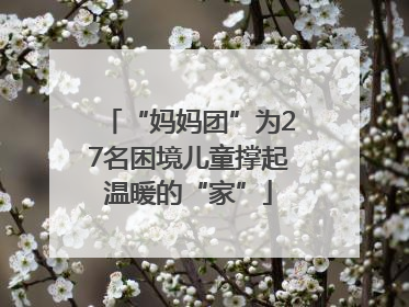 “妈妈团”为27名困境儿童撑起温暖的“家”