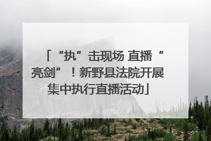 “执”击现场 直播“亮剑”！新野县法院开展集中执行直播活动