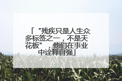 “残疾只是人生众多标签之一，不是天花板”，他们在事业中诠释自强