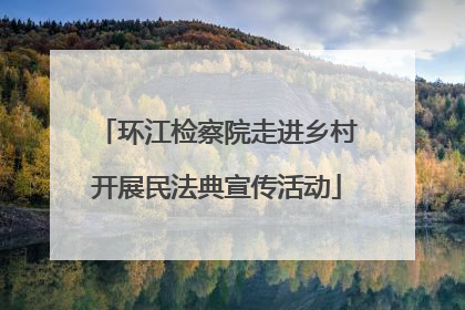 环江检察院走进乡村开展民法典宣传活动
