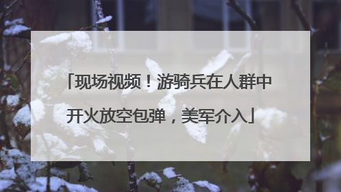 现场视频！游骑兵在人群中开火放空包弹，美军介入