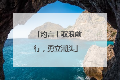 灼言丨驭浪前行，勇立潮头