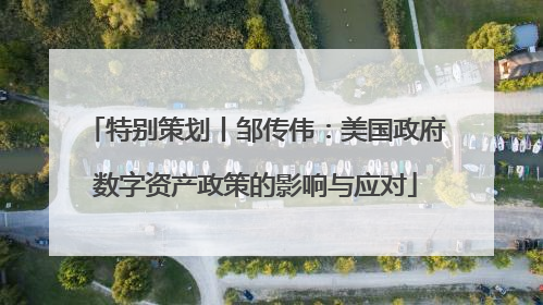 特别策划丨邹传伟：美国政府数字资产政策的影响与应对