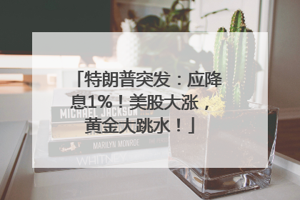 特朗普突发：应降息1%！美股大涨，黄金大跳水！