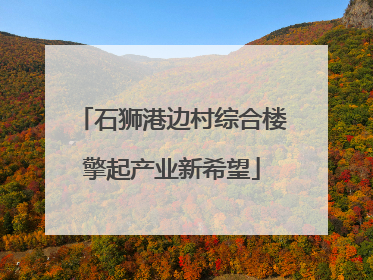 石狮港边村综合楼擎起产业新希望