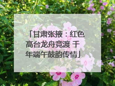 甘肃张掖：红色高台龙舟竞渡 千年端午鼓韵传情