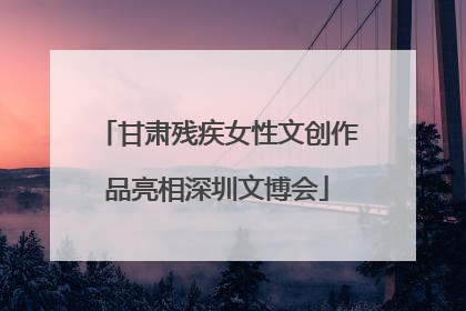 甘肃残疾女性文创作品亮相深圳文博会