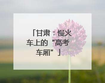 甘肃：慢火车上的“高考车厢”