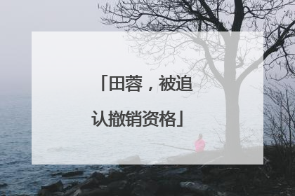 田蓉，被追认撤销资格
