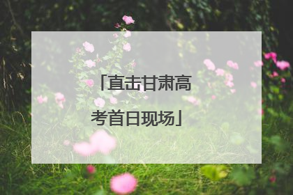 直击甘肃高考首日现场