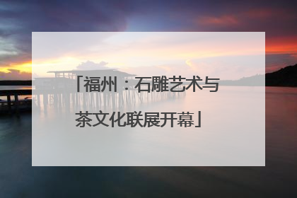 福州：石雕艺术与茶文化联展开幕