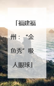 福建福州：“金鱼秀”吸人眼球