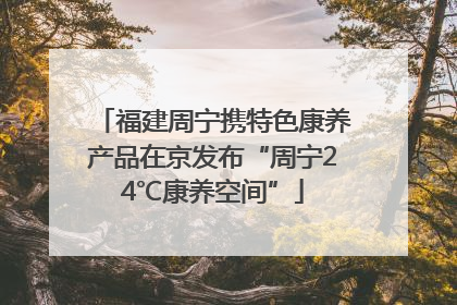 福建周宁携特色康养产品在京发布“周宁24℃康养空间”