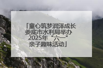 童心筑梦润泽成长 娄底市水利局举办2025年“六一”亲子趣味活动