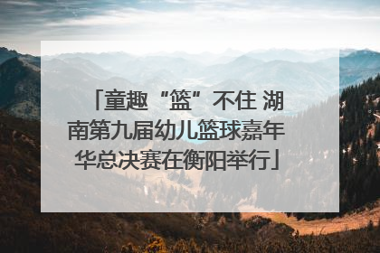 童趣“篮”不住 湖南第九届幼儿篮球嘉年华总决赛在衡阳举行