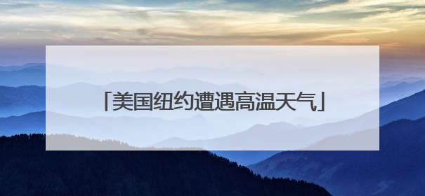 美国纽约遭遇高温天气