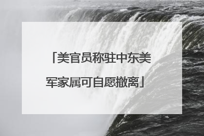 美官员称驻中东美军家属可自愿撤离