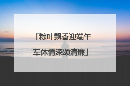 粽叶飘香迎端午 军休情深颂清廉