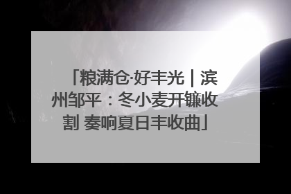 粮满仓·好丰光｜滨州邹平：冬小麦开镰收割 奏响夏日丰收曲