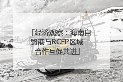 经济观察：海南自贸港与RCEP区域合作互促共进