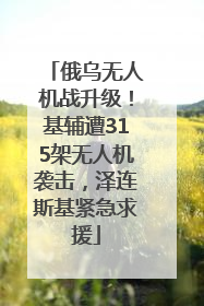 俄乌无人机战升级！基辅遭315架无人机袭击，泽连斯基紧急求援