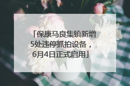 保康马良集镇新增5处违停抓拍设备，6月4日正式启用