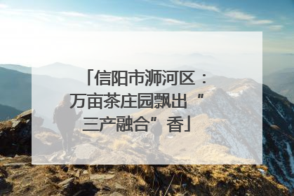 信阳市浉河区：万亩茶庄园飘出“三产融合”香