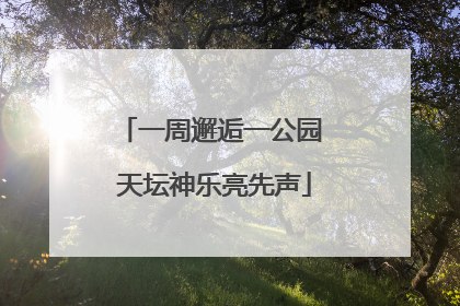 一周邂逅一公园 天坛神乐亮先声