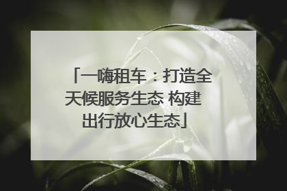 一嗨租车：打造全天候服务生态 构建出行放心生态