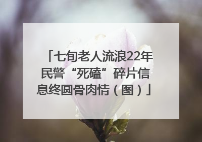 七旬老人流浪22年 民警“死磕”碎片信息终圆骨肉情（图）