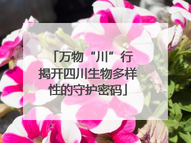 万物“川”行 揭开四川生物多样性的守护密码