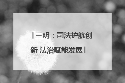 三明：司法护航创新 法治赋能发展