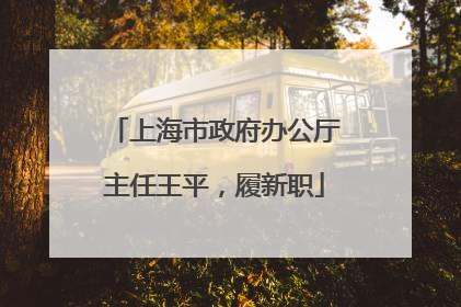 上海市政府办公厅主任王平，履新职