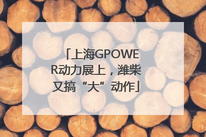 上海GPOWER动力展上，潍柴又搞“大”动作