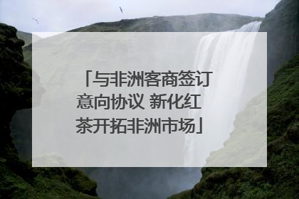 与非洲客商签订意向协议 新化红茶开拓非洲市场