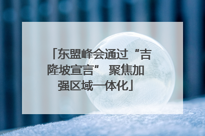 东盟峰会通过“吉隆坡宣言” 聚焦加强区域一体化