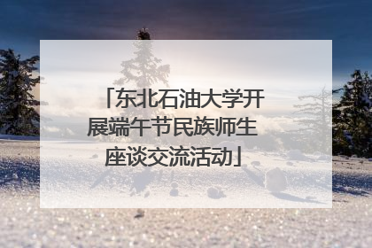 东北石油大学开展端午节民族师生座谈交流活动