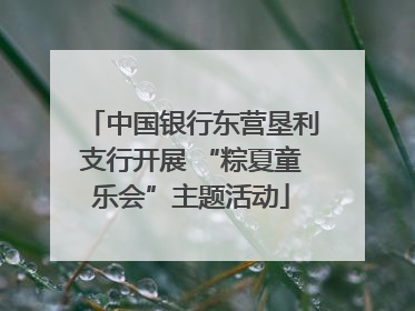 中国银行东营垦利支行开展 “粽夏童乐会”主题活动
