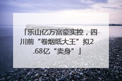 乐山亿万富豪实控，四川前“卷烟纸大王”拟2.68亿“卖身”
