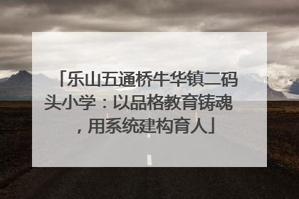 乐山五通桥牛华镇二码头小学：以品格教育铸魂，用系统建构育人