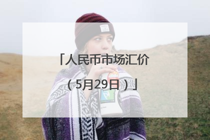 人民币市场汇价（5月29日）