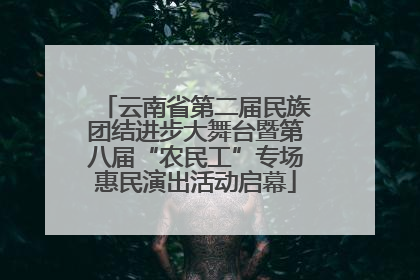 云南省第二届民族团结进步大舞台暨第八届“农民工”专场惠民演出活动启幕