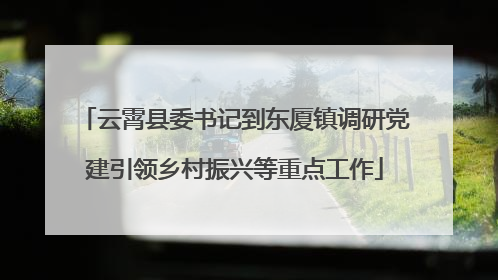 云霄县委书记到东厦镇调研党建引领乡村振兴等重点工作